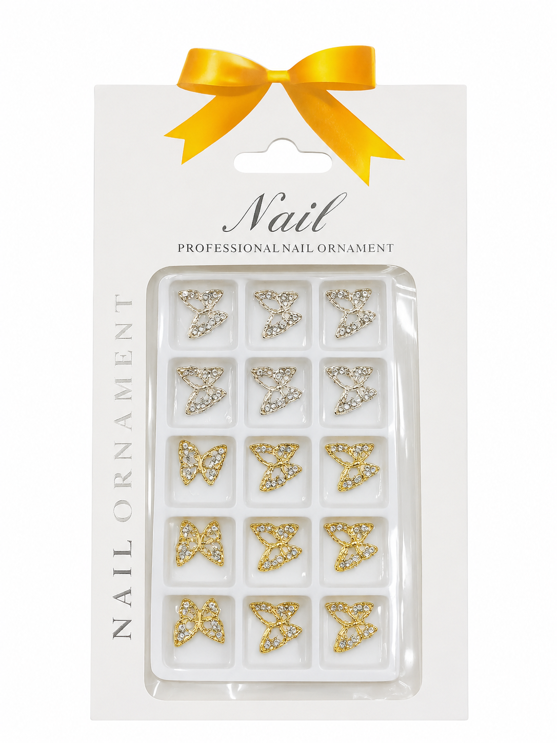 Delicate butterfly nail accessories to elevate your manicure. These charming embellishments feature intricate wing details and vibrant finishes that add elegance to any nail design.