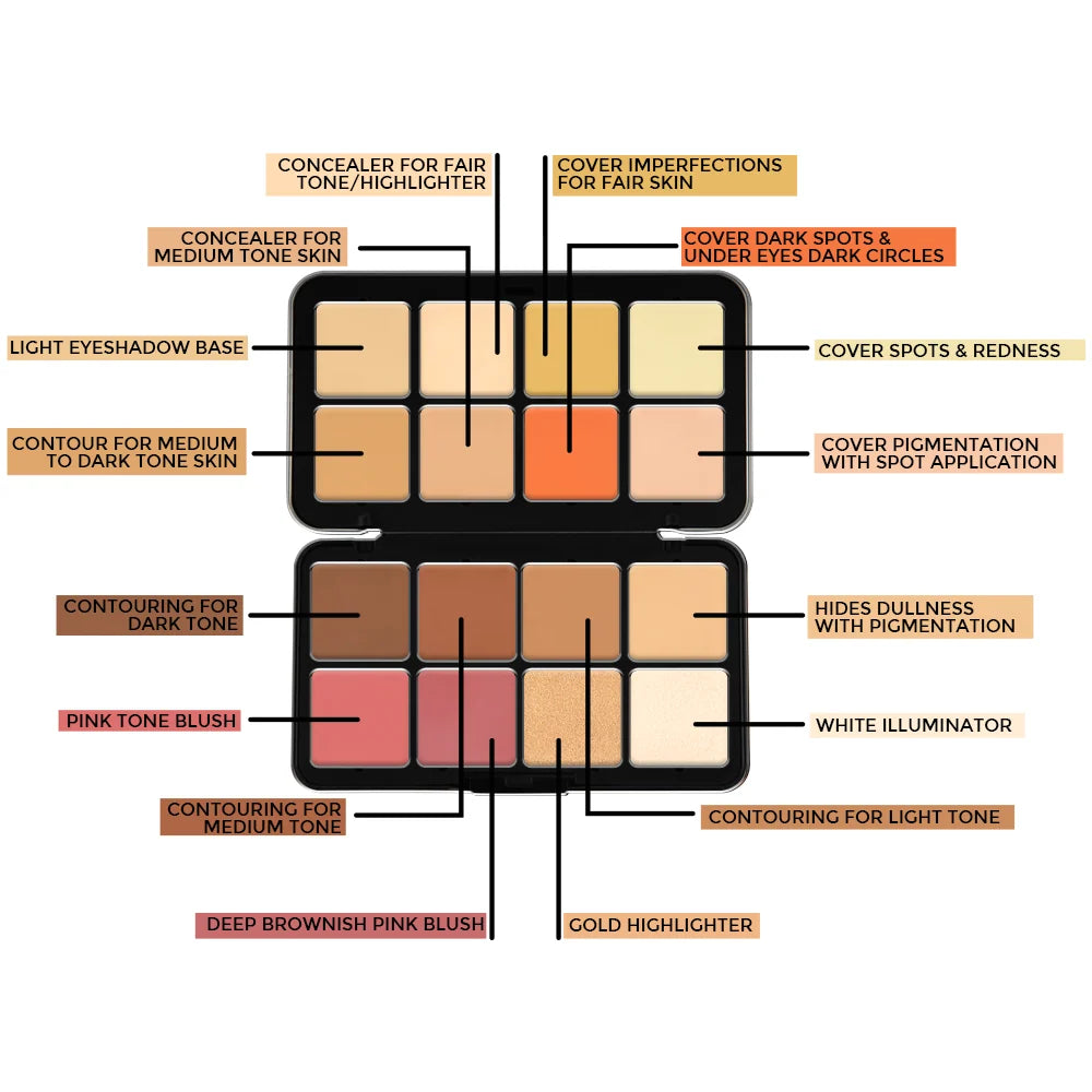 Daily Life Forever52 16 Color Camouflage Face Palette - CHP002