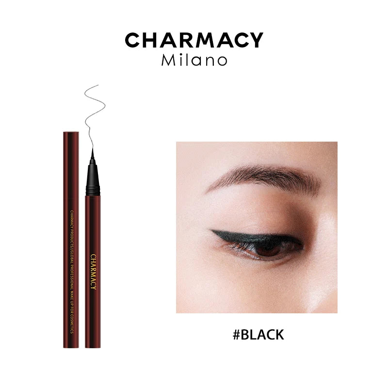 Charmacy Milano Eyeliner Sketch Intense (Black) - 0.6ml, Waterproof, Sweatproof, Transferproof, Smudge Resistant, Long Lasting, No Touchup, Mess Free, Fast Drying