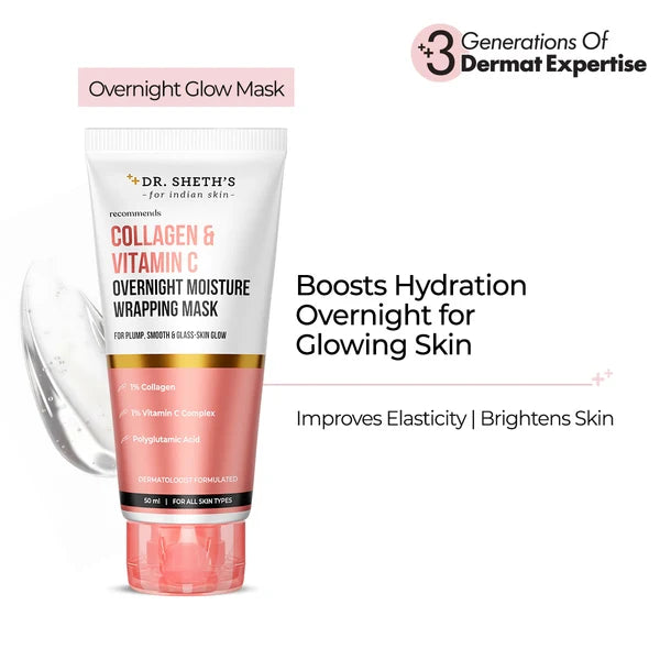 DR. SHETH'S Collagen & Vitamin C Overnight Moisture Wrapping Mask - 50ml