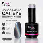 Perma Color Universal Cat Eye for Nails. This innovative formula creates stunning dimensional patterns that shift and flow across your nails with every angle.