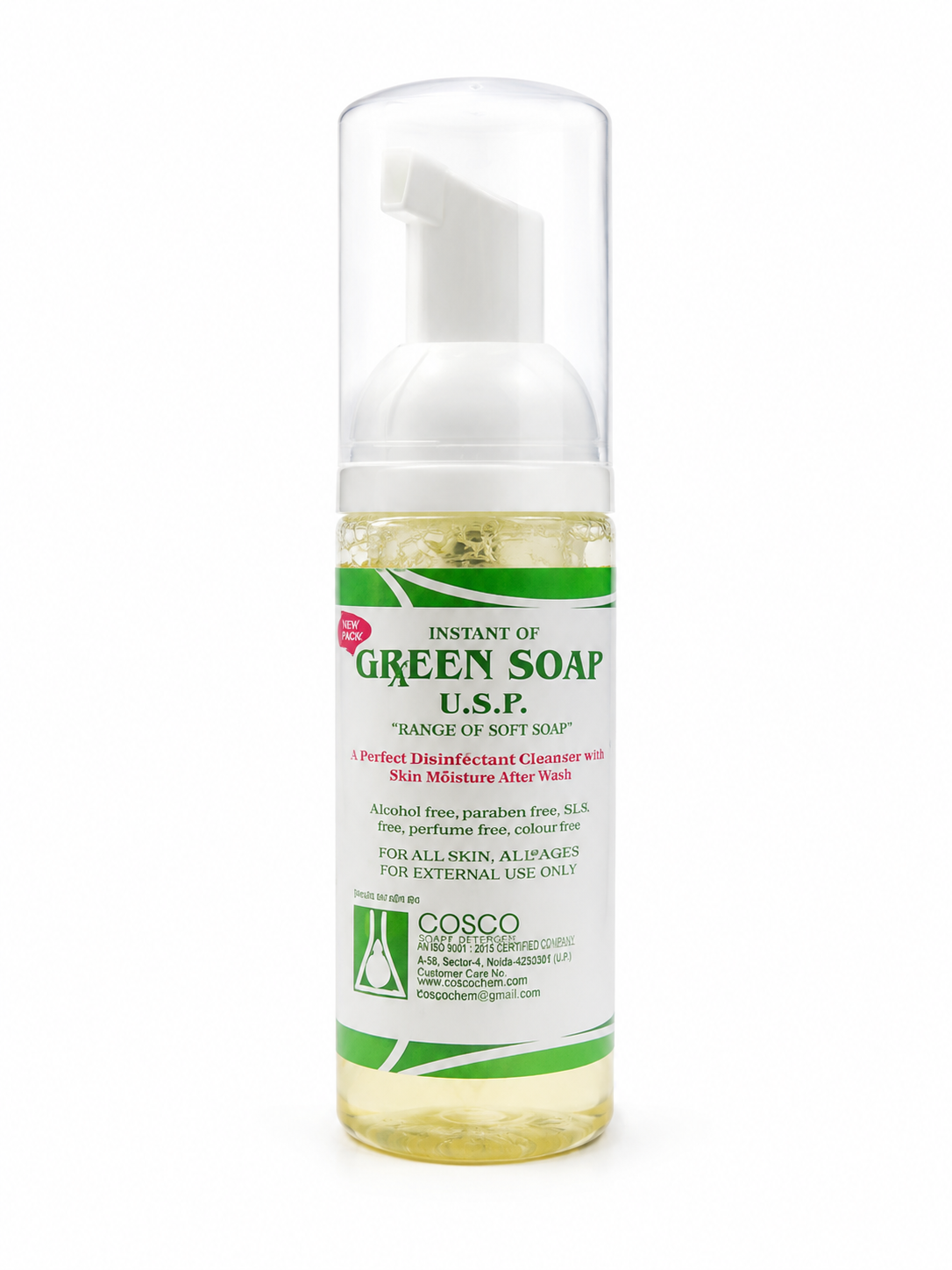 Green soap  for eyebrow care.