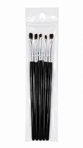 Nail Art Gel  Brushes |5 Pcs Set  Black