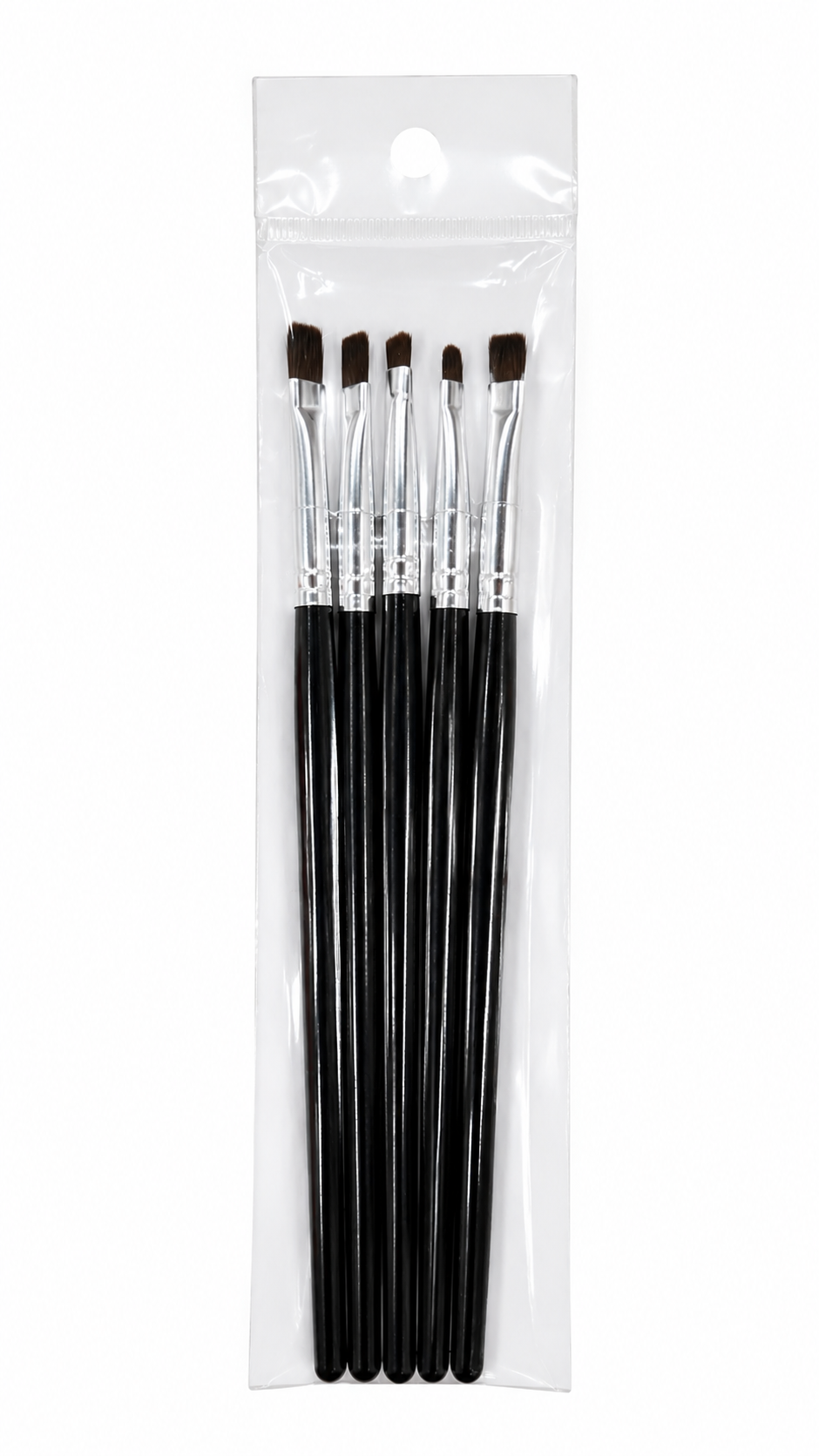 Nail Art Gel  Brushes |5 Pcs Set  Black