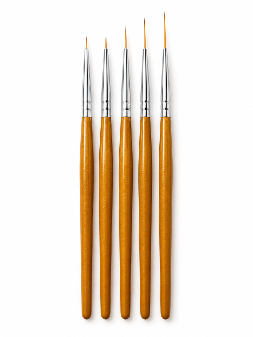 5pc THIN BRUSH WOODEN SET