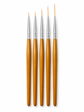 5pc THIN BRUSH WOODEN SET