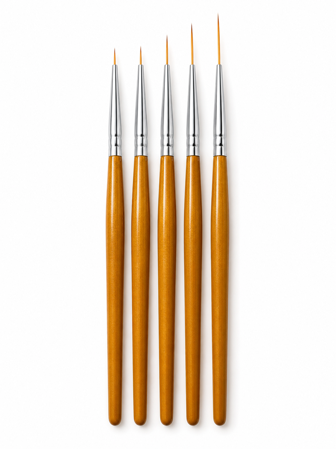 5pc THIN BRUSH WOODEN SET