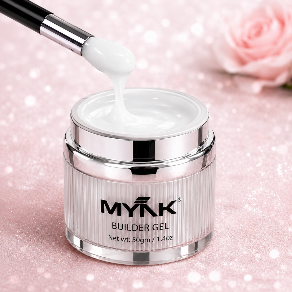 Mynk Professional Builder Gel is a premium nail enhancement solution designed for salon-quality results at home.