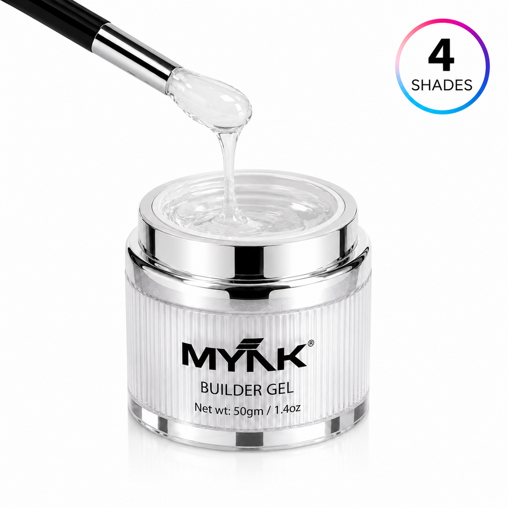 Mynk Professional Builder Gel is a premium nail enhancement solution designed for salon-quality results at home.