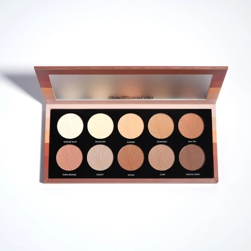 BEAUTILICIOUS Chiselled Under Eye Blurring n Highlighting And Contour Palette.