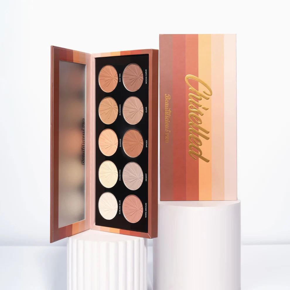 BEAUTILICIOUS Chiselled Under Eye Blurring n Highlighting And Contour Palette.