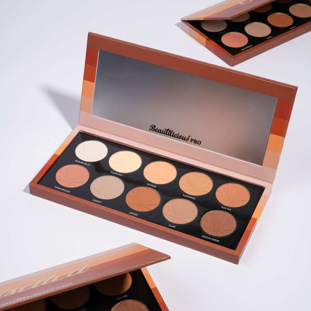 BEAUTILICIOUS Chiselled Under Eye Blurring n Highlighting And Contour Palette.