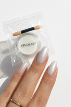 Vinimay Pearl Chrome Nail Polish delivers a stunning mirror-like finish with pearlescent shimmer.