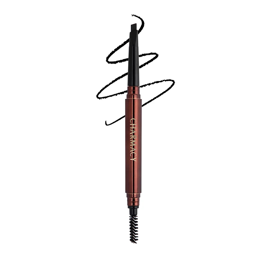 Charmacy Milano Intense Eyebrow Filler  - 0.3 g, Natural Brows, Built in Spoolie Brush, Dual Function, Sweat Resistant, Triangular Pencil Tip, Eyebrow Expert, Vegan, Cruelty Free, Non-Toxic