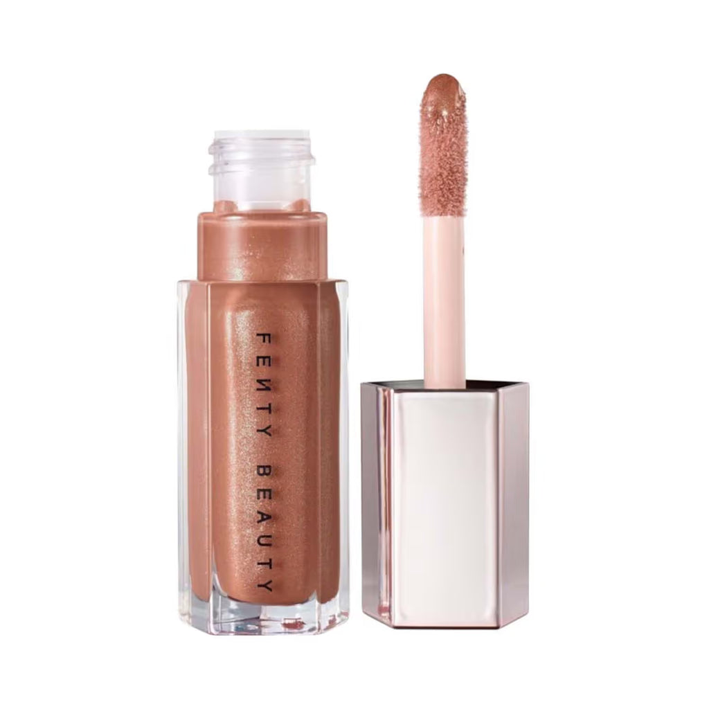 Fenty Beauty Gloss Bomb Lip Luminizer delivers a high-shine, plumping gloss with a lightweight feel.