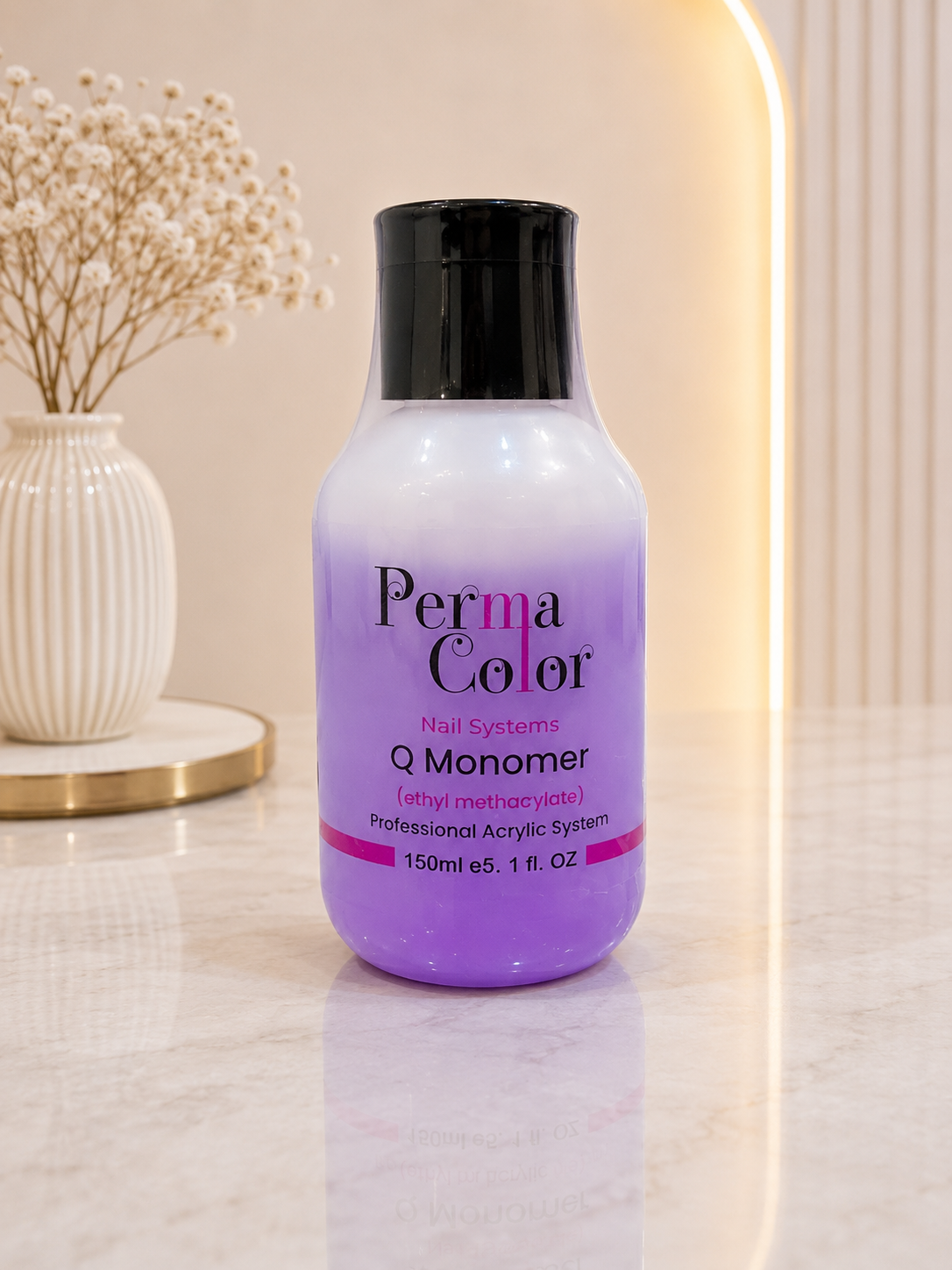 Perma Color monomer is a professional-grade liquid formulation designed for nail enhancement applications.