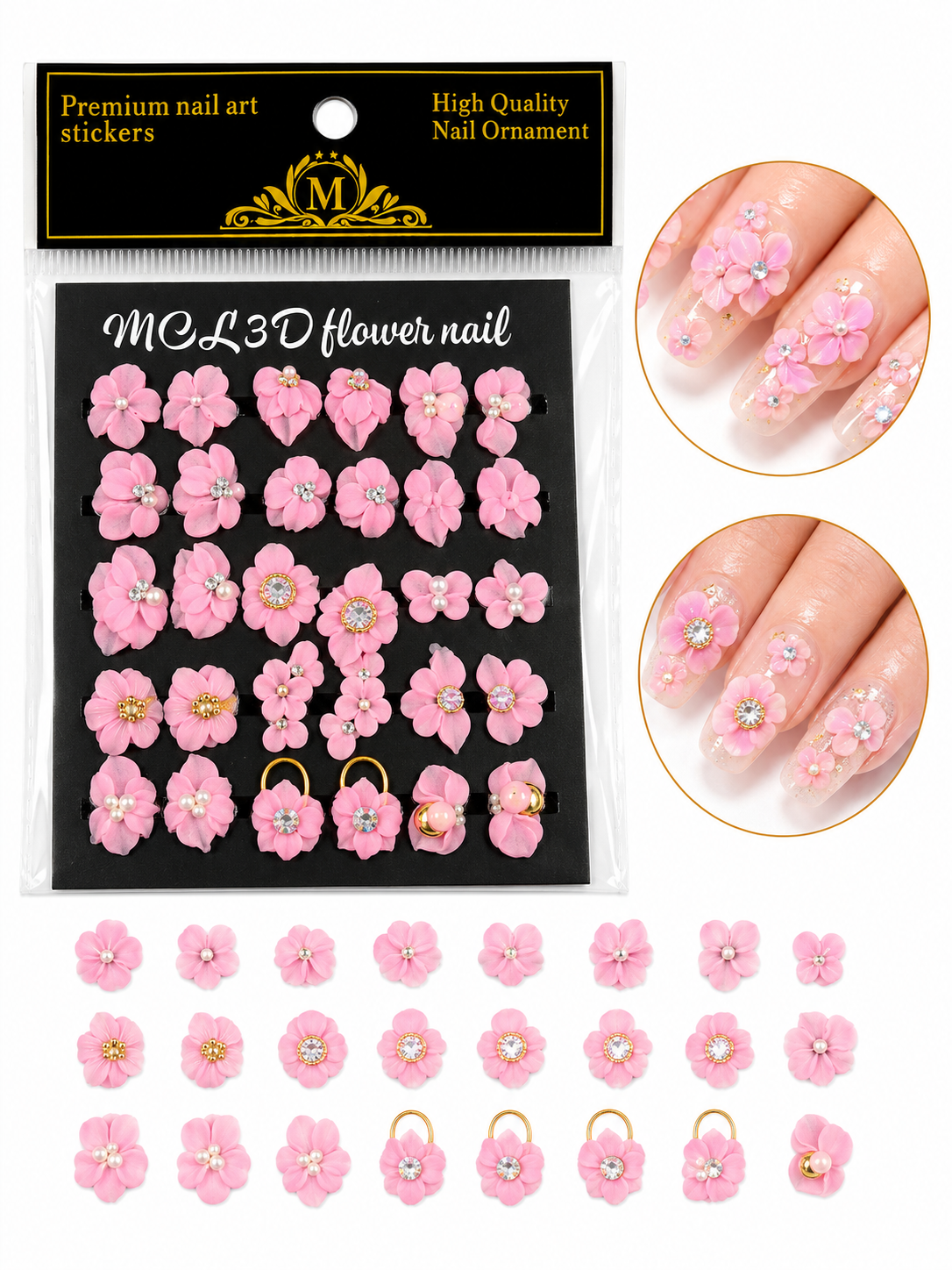 Elevate your nail art with stunning acrylic flowers that bring dimension and elegance to every manicure.