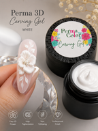 Perma Color carving gel delivers precision and durability for intricate nail art designs.