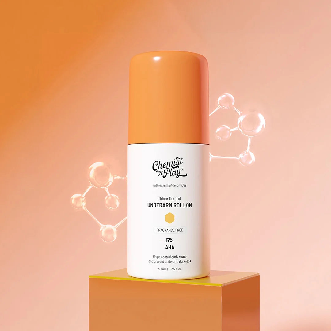 CHEMIST AT PLAY 5% AHA Underarm Roll On. fragrance-free