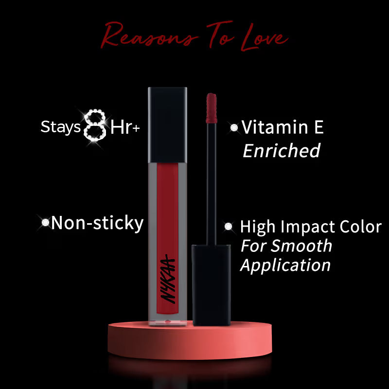 Nykaa 8hour Lasting Full Cover Matte Gloss -