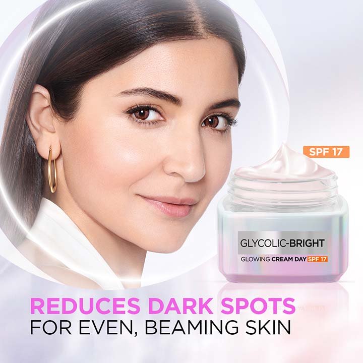 L'OREAL PARIS GLYCOLIC-BRIGHT GLOW DAY CREAM SPF 30 | Brightens & Visibly Reduces Spots | Glycolic+Niacinamide  50ml
