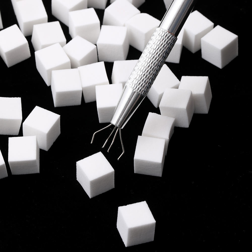 4 Claws Grabbing Pat Pat Powder Gel Pen 1cm Mini Nail Art Tools Nail Gradient Shading Buffer Blocks Sponges for Ombre