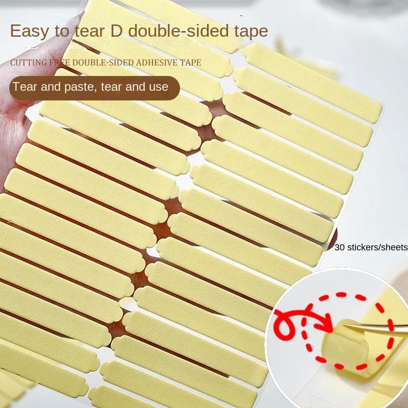 Double Sided Clear Adhesive Nail Tape Easy Tear Shear-Free Press Nails Mounting Tapes Design Display Fake Nail Storage Manicure