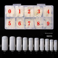 500 Acrylic & Gel  Nail Tips 2 Shapes full moon & half moon Tips