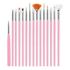 15-Piece Nail Art Brush Set Nylon Phototherapy Pen Nail Polish Gel Flower Painting