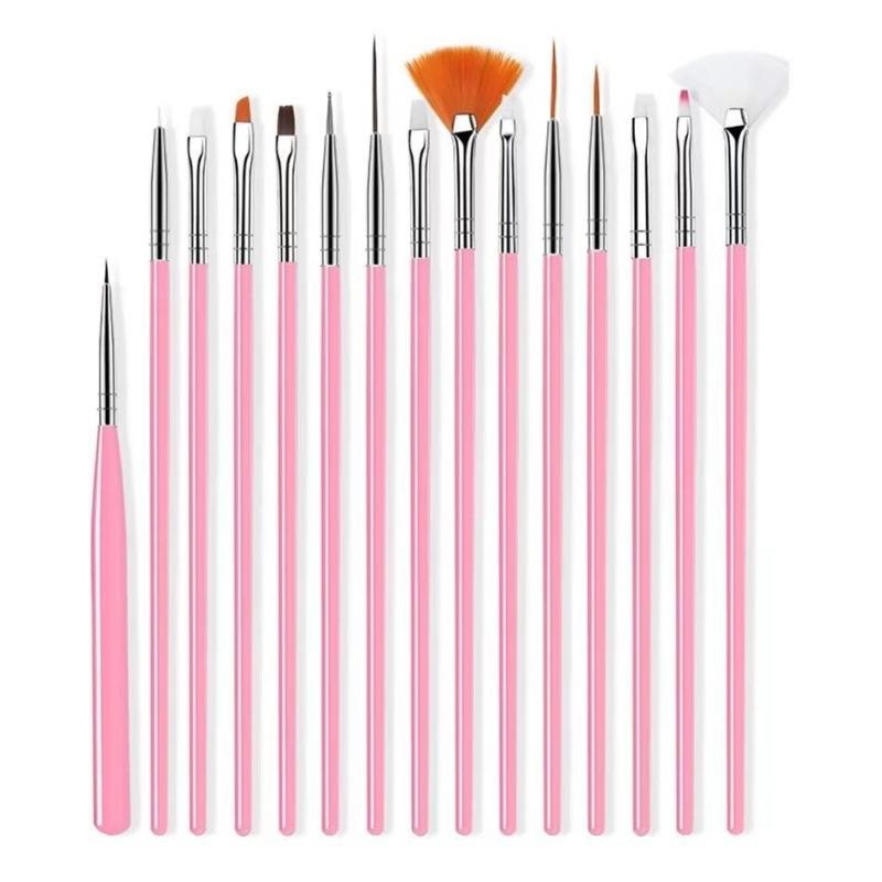 15-Piece Nail Art Brush Set Nylon Phototherapy Pen Nail Polish Gel Flower Painting