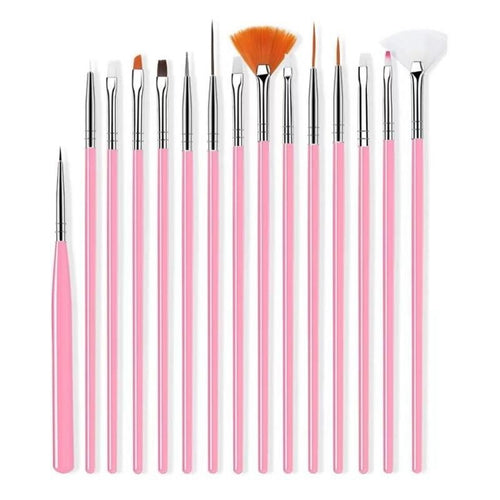 15-Piece Nail Art Brush Set Nylon Phototherapy Pen Nail Polish Gel Flower Painting
