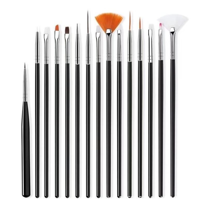 15-Piece Nail Art Brush Set Nylon Phototherapy Pen Nail Polish Gel Flower Painting