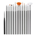 15-Piece Nail Art Brush Set Nylon Phototherapy Pen Nail Polish Gel Flower Painting