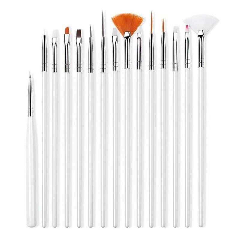 15-Piece Nail Art Brush Set Nylon Phototherapy Pen Nail Polish Gel Flower Painting