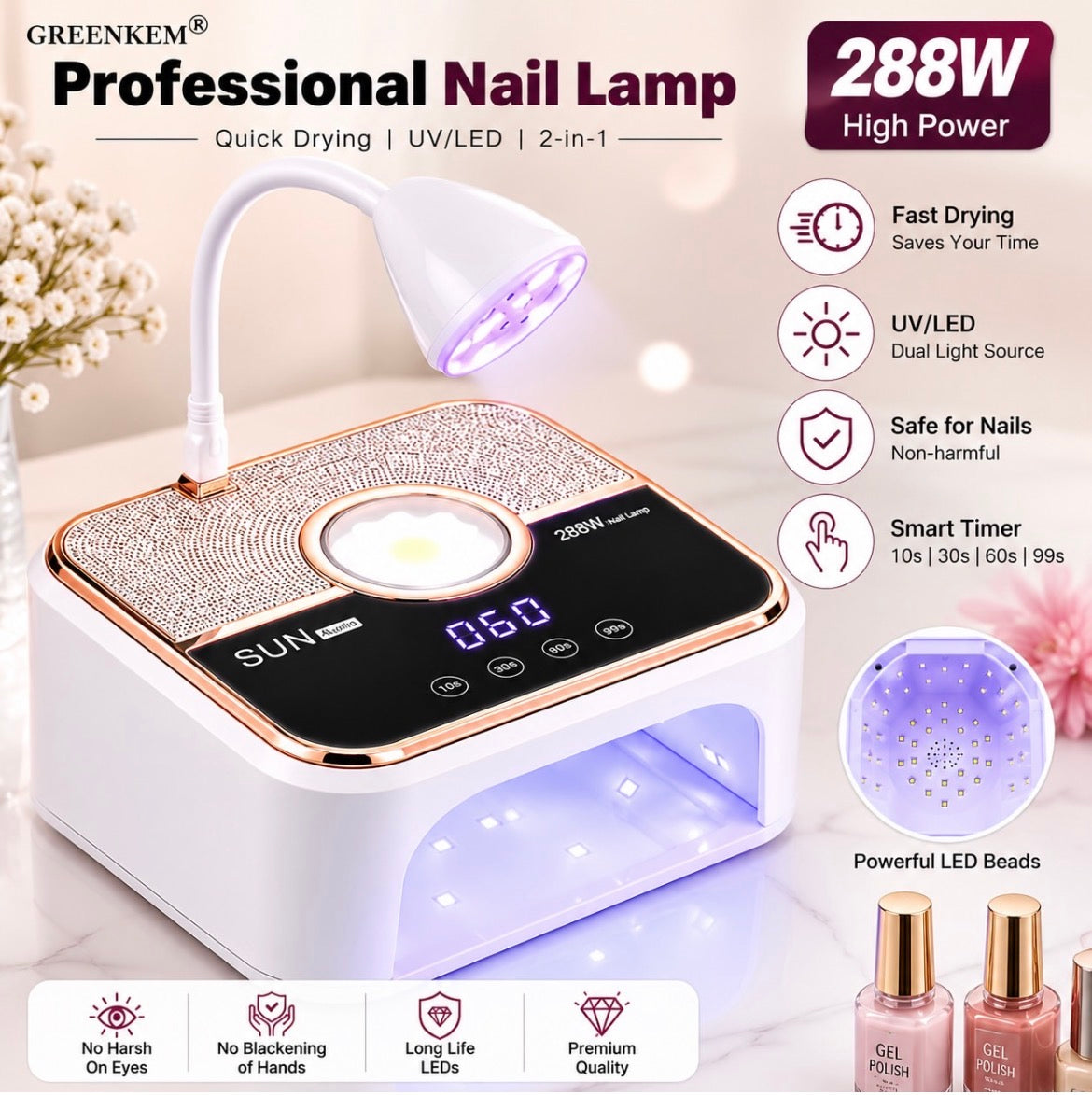 2-in-1 UV Torch Lamp – 288W.