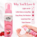 Mynk Foam Eyelash Cleanser gently removes makeup, oils, and debris from eyelash extensions and natural lashes.