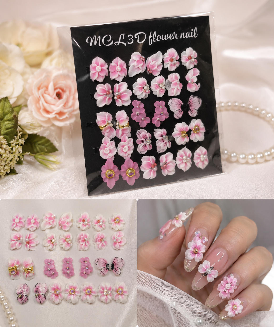 Elevate your nail art with stunning acrylic flowers that bring dimension and elegance to every manicure.