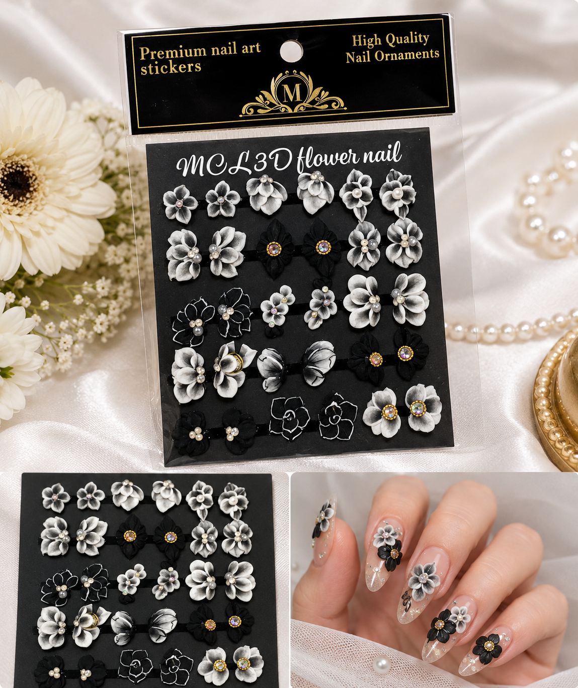 Elevate your nail art with stunning acrylic flowers that bring dimension and elegance to every manicure.