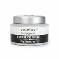 A jar of VINIMAY Multifunctional Gel 5 in 1, featuring a white body, a silver metallic lid, and a black and white label with Japanese text, set against a plain light gray background.