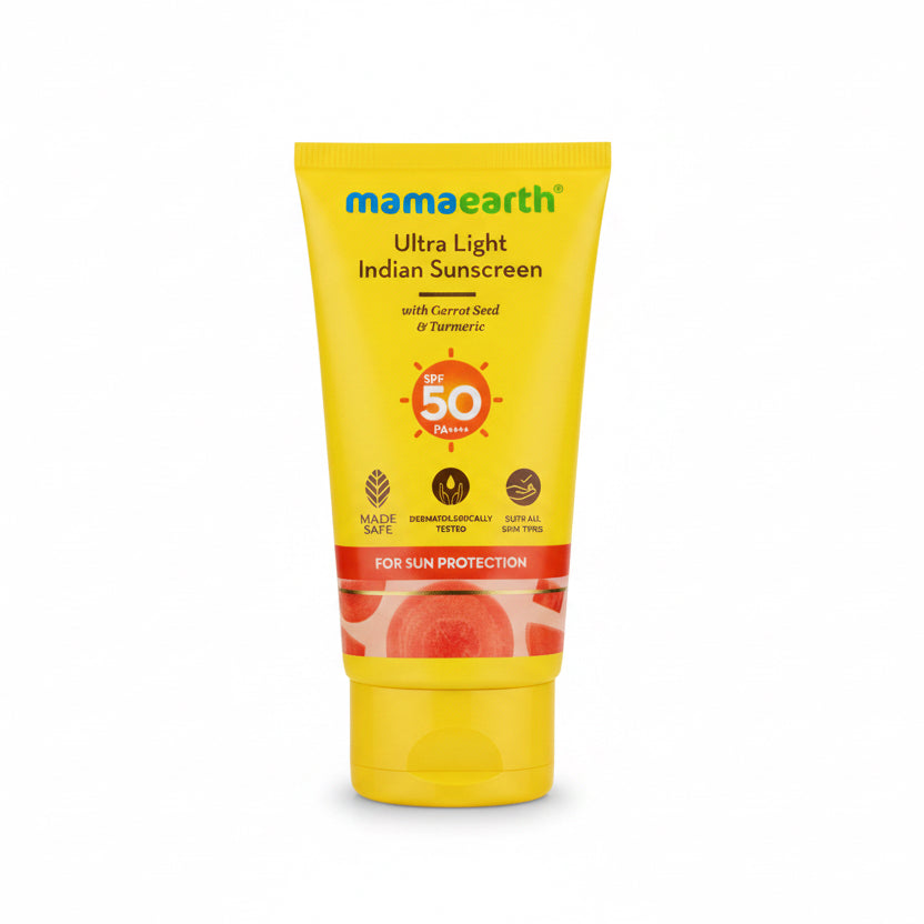 Mamaearth Ultra Light Indian Sunscreen.