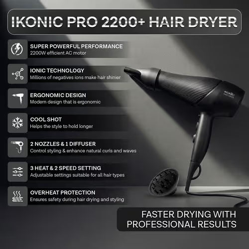 IKONIC PRO 2200 WT Hair Dryer.