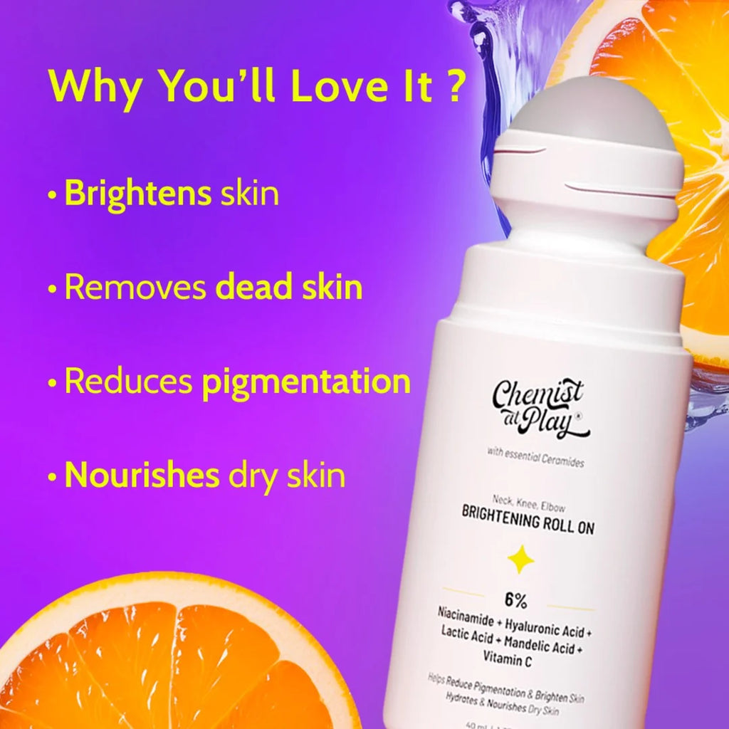 CHEMIST AT PLAY Neck, Knee & Elbow Brightening Roll On.