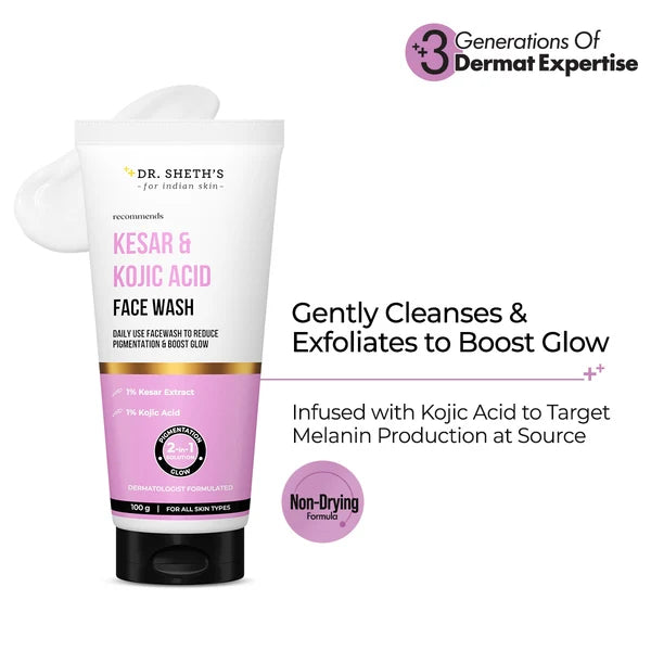 DR. SHETH'S Kesar & Kojic Acid Face Wash - 100g