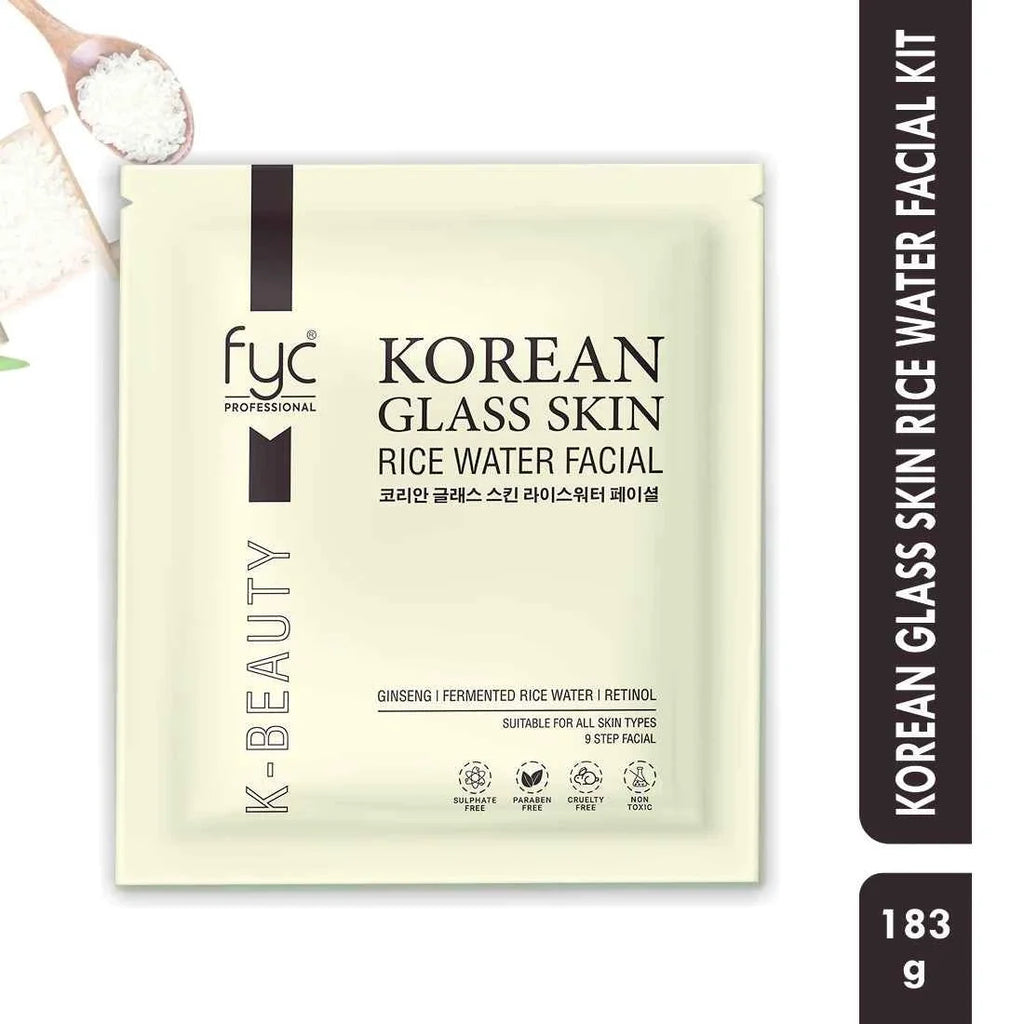 FYC PROFESSIONAL KOREAN GLASS SKIN RICE WATER FACIAL | GINSENG | FERMENTED RICE WATER | RETINOL SUITABLE FOR ALL SKIN TYPES | K-BEAUTY  183g