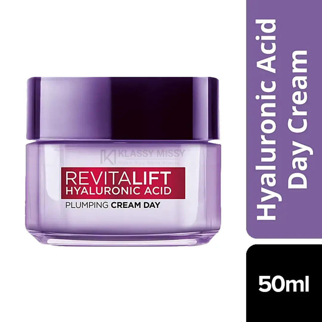 L'OREAL PARIS REVITALIFT HYALURONIC ACID | LINE FILLING WATER DAY CREAM | REPLUMP SKIN, FILL LINES** | LONG - LASTING HYALURONIC ACID 50ml