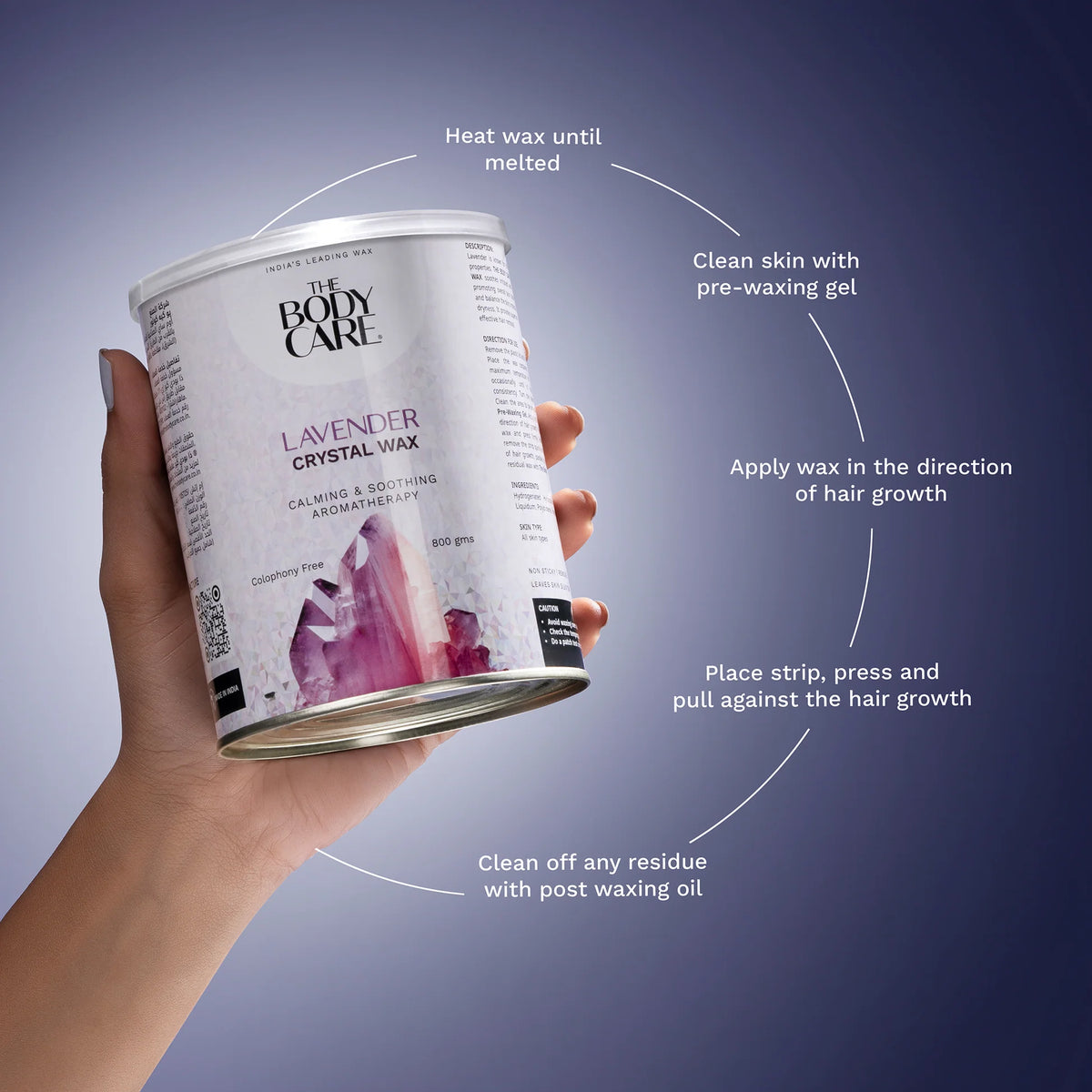 The Body Care Lavender Crystal Wax.
