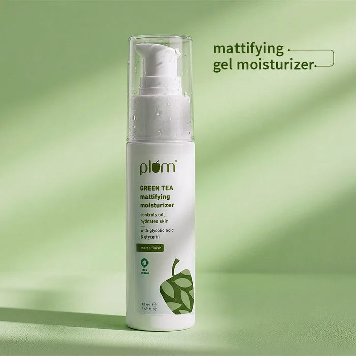 PLUM GREEN TEA OIL FREE MOISTURIZER | FIGHTS PIMPLES, INSTANTLY HYDRATES | WITH NIACINAMIDE & HYALURONIC ACID OIL FREE HYDRATION 50ml 1.69 fi. oz.