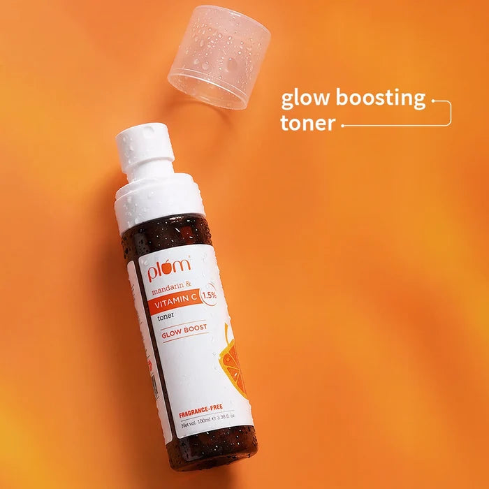 PLUM MANDARIN & VITAMIN C 1.5% TONER GLOW BOOST | FRAGRANCE-FREE 100ml 3.38 fi. oz.