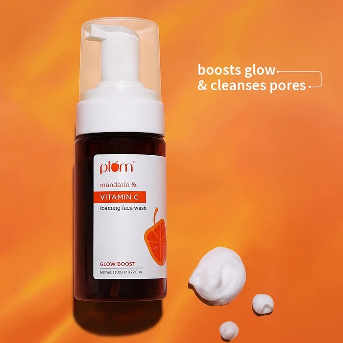 PLUM MANDARIN & VITAMIN C FOAMING FACE WASH GLOW BOOST 110 ml 3.72 fi. oz..