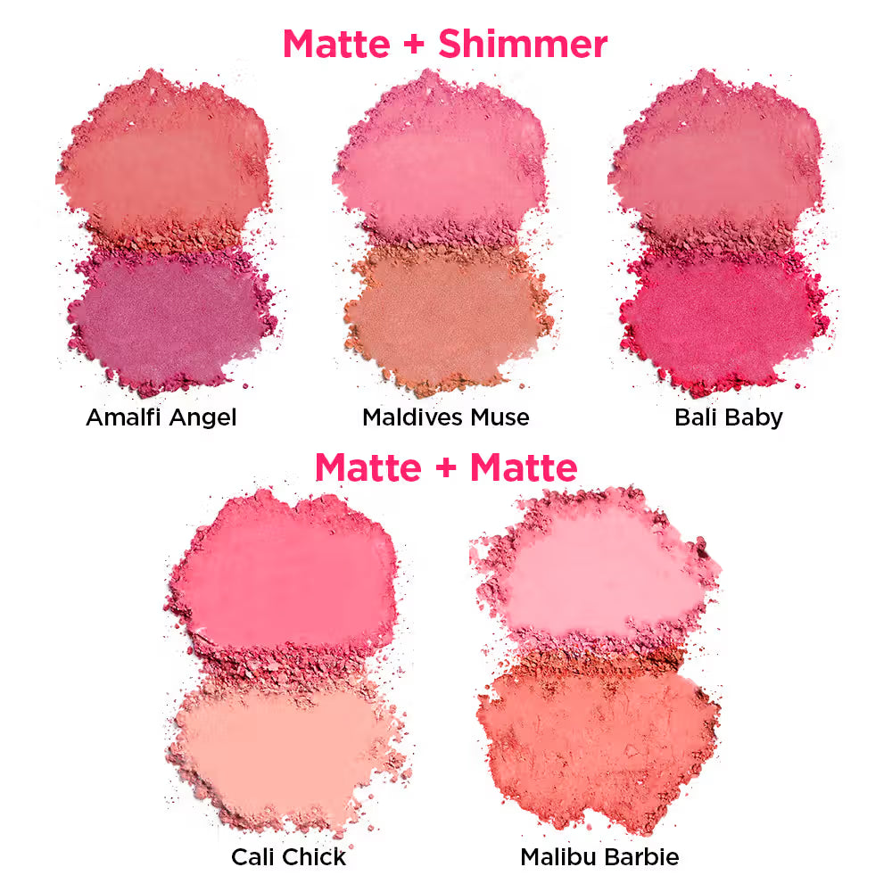Nykaa Get Cheeky Blush Duo Buildable Silky Matte Palette With Hyaluronic Acid -(10g)